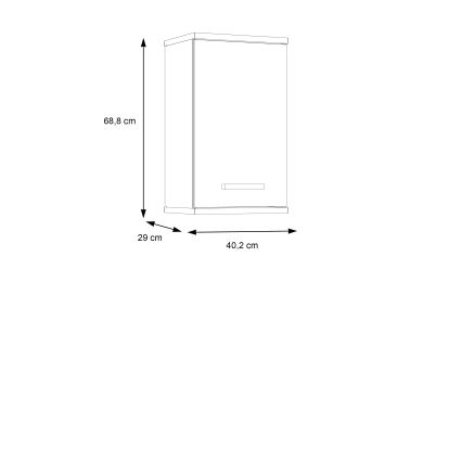 Závesná kúpeľňová skrinka VENOM biela/dub sonoma