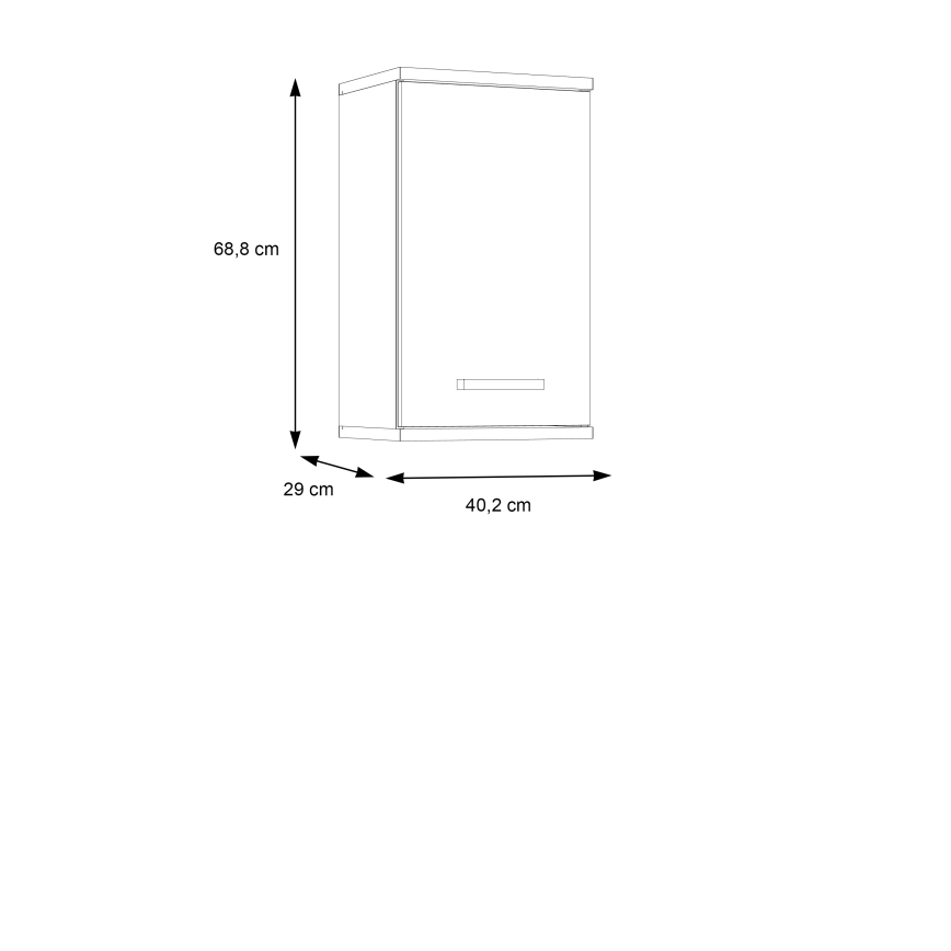 Závesná kúpeľňová skrinka VENOM biela/dub sonoma