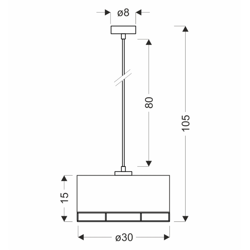 Závesná lampa ARDI 1xE27/40W/230V čierna/hnedá