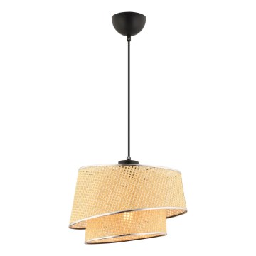 Závesná lampa BARETTE 1xE27/60W/230V béžová/lesklý chróm