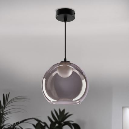 Závesná lampa BRIN 1xG9/15W/230V dymová čierna