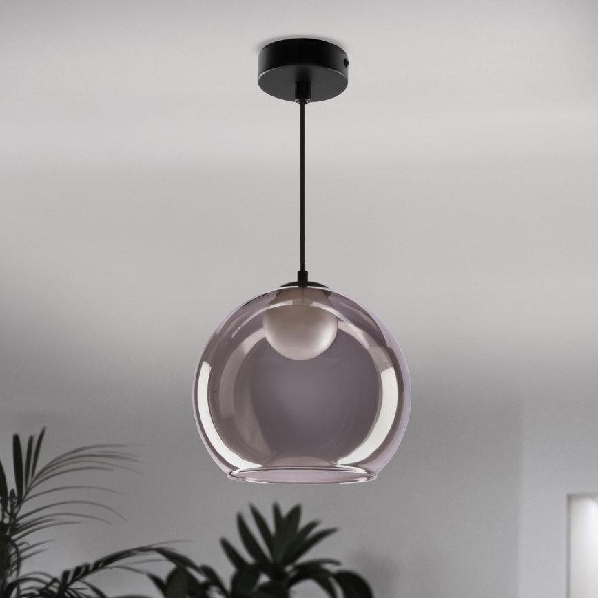 Závesná lampa BRIN 1xG9/15W/230V dymová čierna