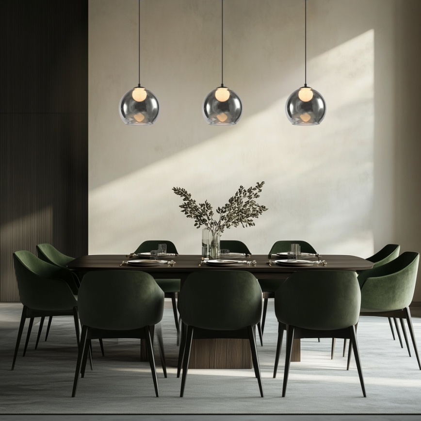 Závesná lampa BRIN 1xG9/15W/230V dymová čierna