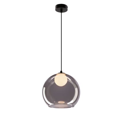 Závesná lampa BRIN 1xG9/15W/230V dymová čierna