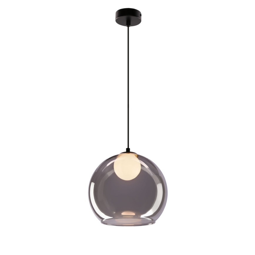 Závesná lampa BRIN 1xG9/15W/230V dymová čierna