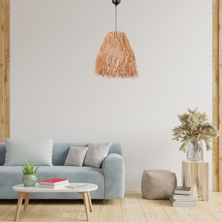Závesná lampa FRINGE 1xE27/40W/230V rafia