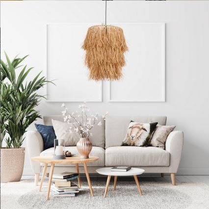 Závesná lampa TASSEL 1xE27/40W/230V rafia