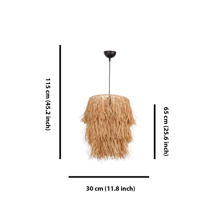 Závesná lampa TASSEL 1xE27/40W/230V rafia