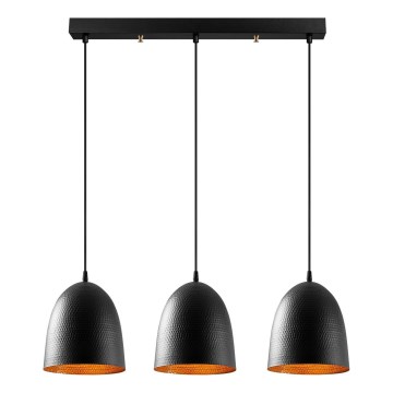 Závesná lampa TATTOO 3xE27/40W/230V čierna