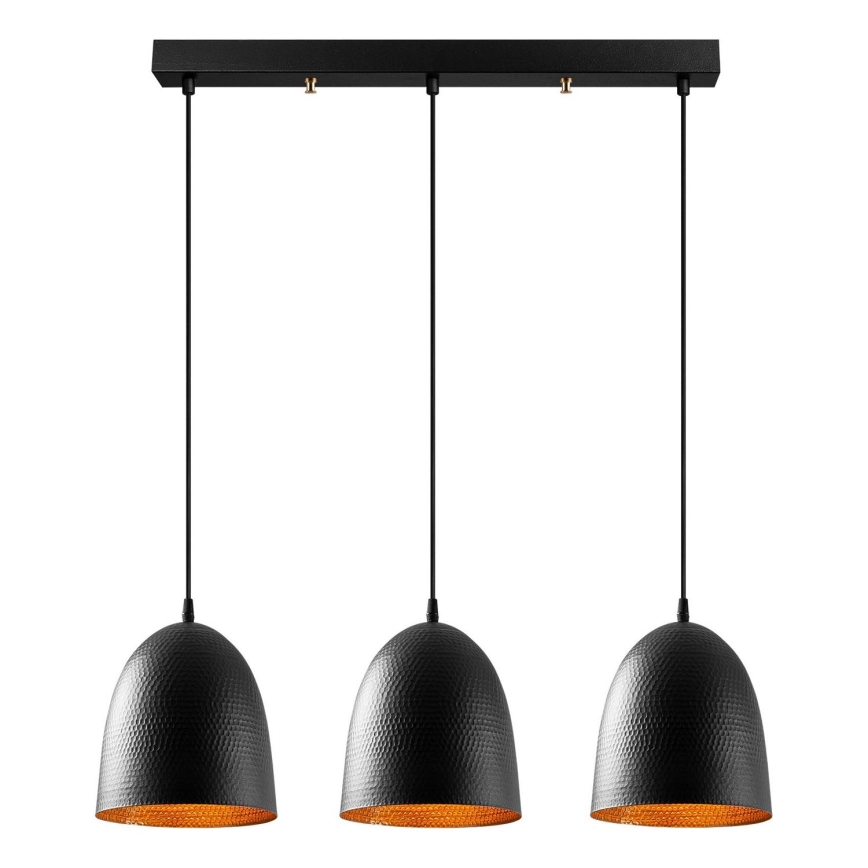 Závesná lampa TATTOO 3xE27/40W/230V čierna