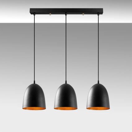 Závesná lampa TATTOO 3xE27/40W/230V čierna