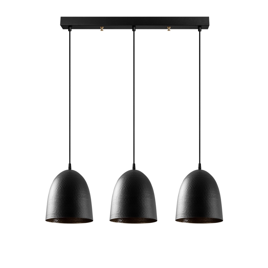 Závesná lampa TATTOO 3xE27/40W/230V čierna