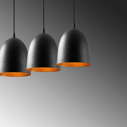 Závesná lampa TATTOO 3xE27/40W/230V čierna