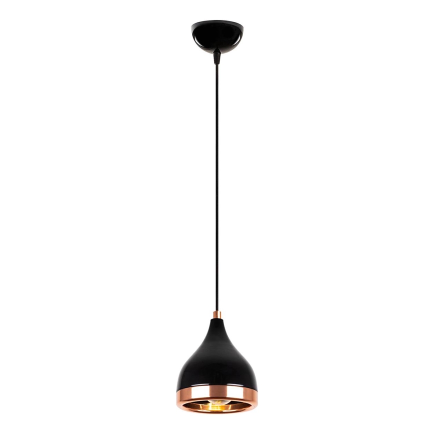Závesná lampa YILDO 1xE27/40W/230V čierna/medi