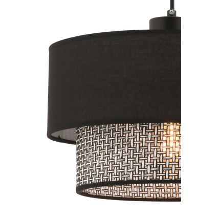 Závesné svetlo ECHO 1xE27/60W/230V čierna/sivá