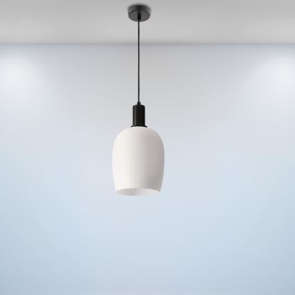 Závesné svetlo WOLKEN 1xE27/40W/230V biele/čierne