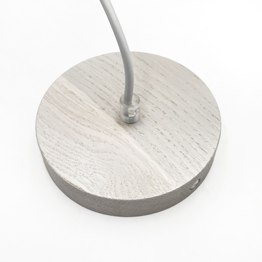 Závesné svietidlo AIDA na lanku 1xE27/60W/230V, priemer 25 cm, dub/biela