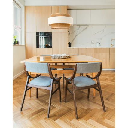 Závesné svietidlo BOHO na lanku 1xE27/60W/230V priemer 40 cm krémová/juta