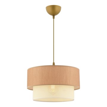 Závesné svietidlo ECHO 1xE27/60W/230V hnedé/krémové