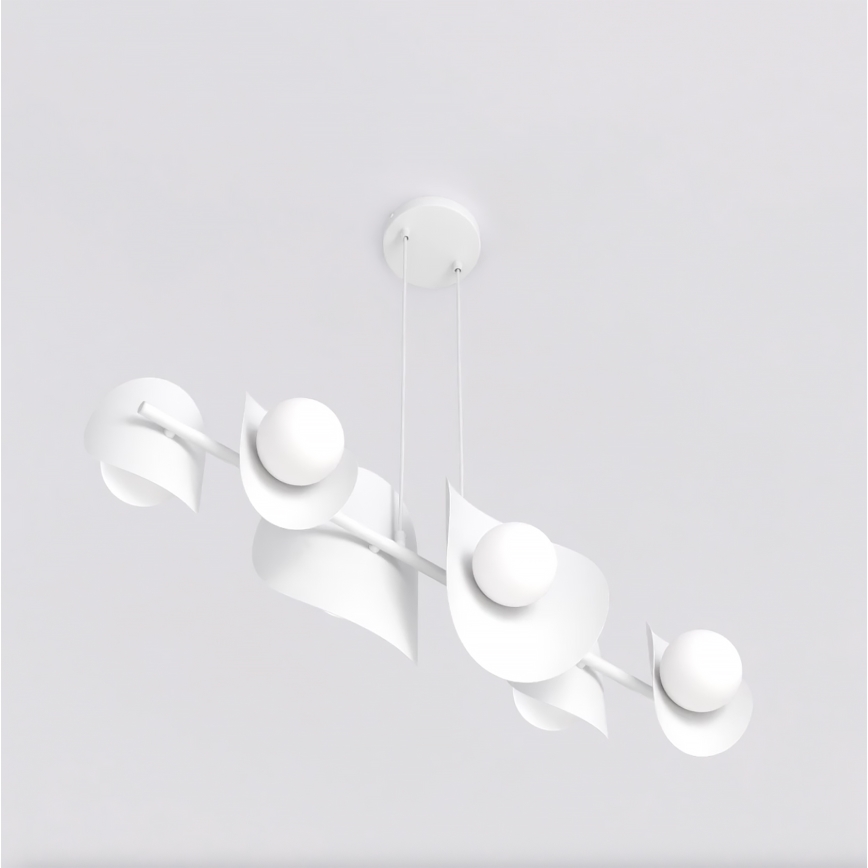 Závesné svietidlo ELEMENTI na lankách 6xG9/8W/230V, biela