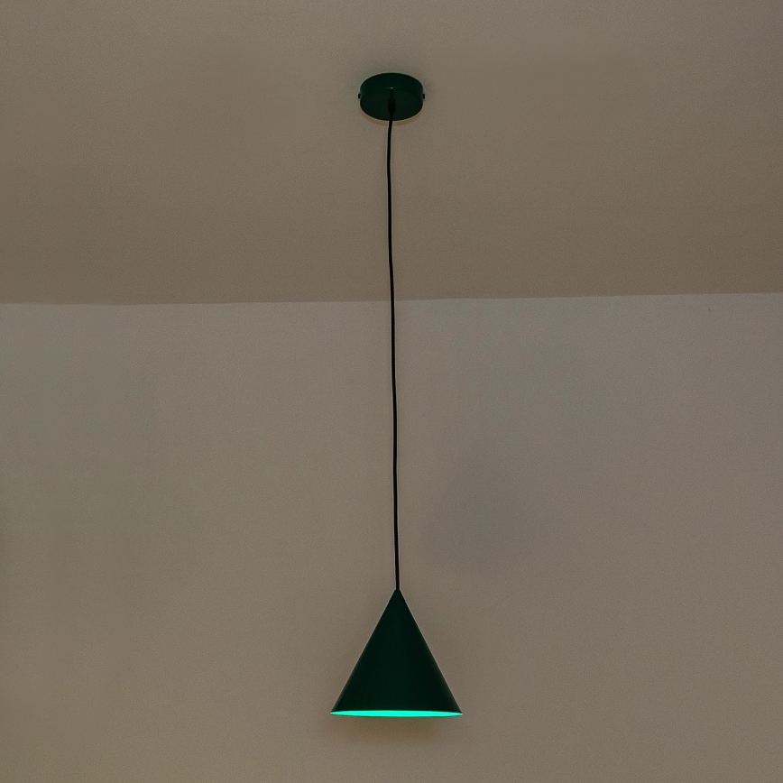 Závesné svietidlo ETNA II na lanku 1xE27/15W/230V, priemer 18,5 cm, zelené