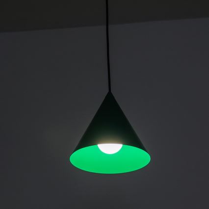 Závesné svietidlo ETNA II na lanku 1xE27/15W/230V, priemer 18,5 cm, zelené