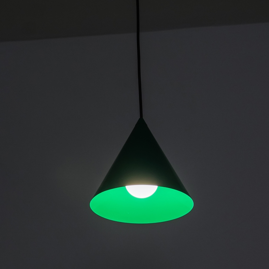 Závesné svietidlo ETNA II na lanku 1xE27/15W/230V, priemer 18,5 cm, zelené