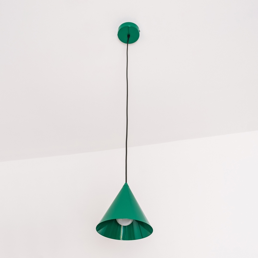 Závesné svietidlo ETNA II na lanku 1xE27/15W/230V, priemer 18,5 cm, zelené