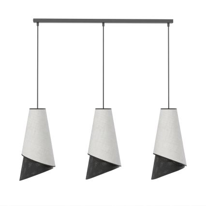 Závesné svietidlo MODA 3xE27/15W/230V sivá/čierna