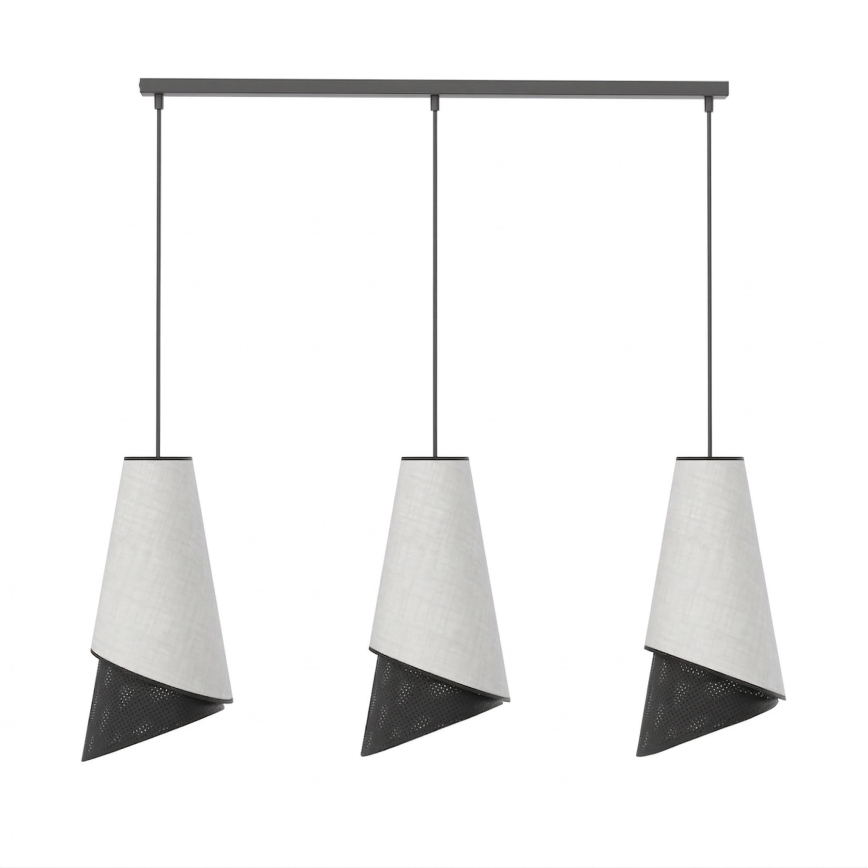Závesné svietidlo MODA 3xE27/15W/230V sivá/čierna