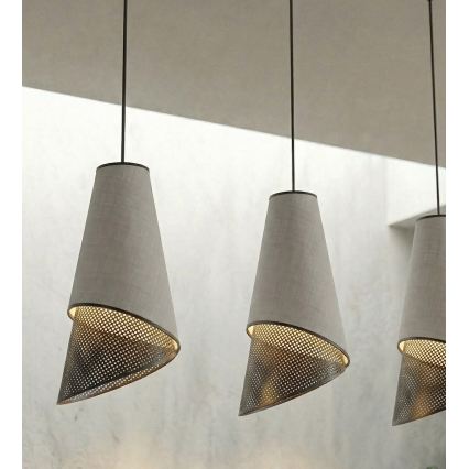 Závesné svietidlo MODA 3xE27/15W/230V sivá/čierna