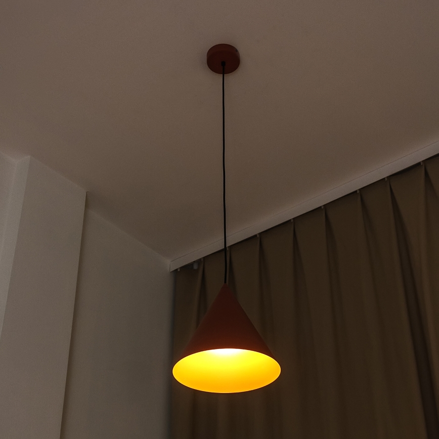 Závesné svietidlo na kábli ETNA II 1xE27/15W/230V pr. 25 cm oranžové