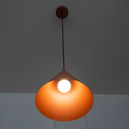 Závesné svietidlo na kábli ETNA II 1xE27/15W/230V pr. 25 cm oranžové