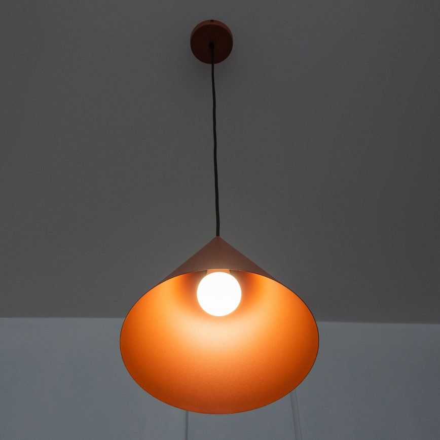 Závesné svietidlo na kábli ETNA II 1xE27/15W/230V pr. 25 cm oranžové