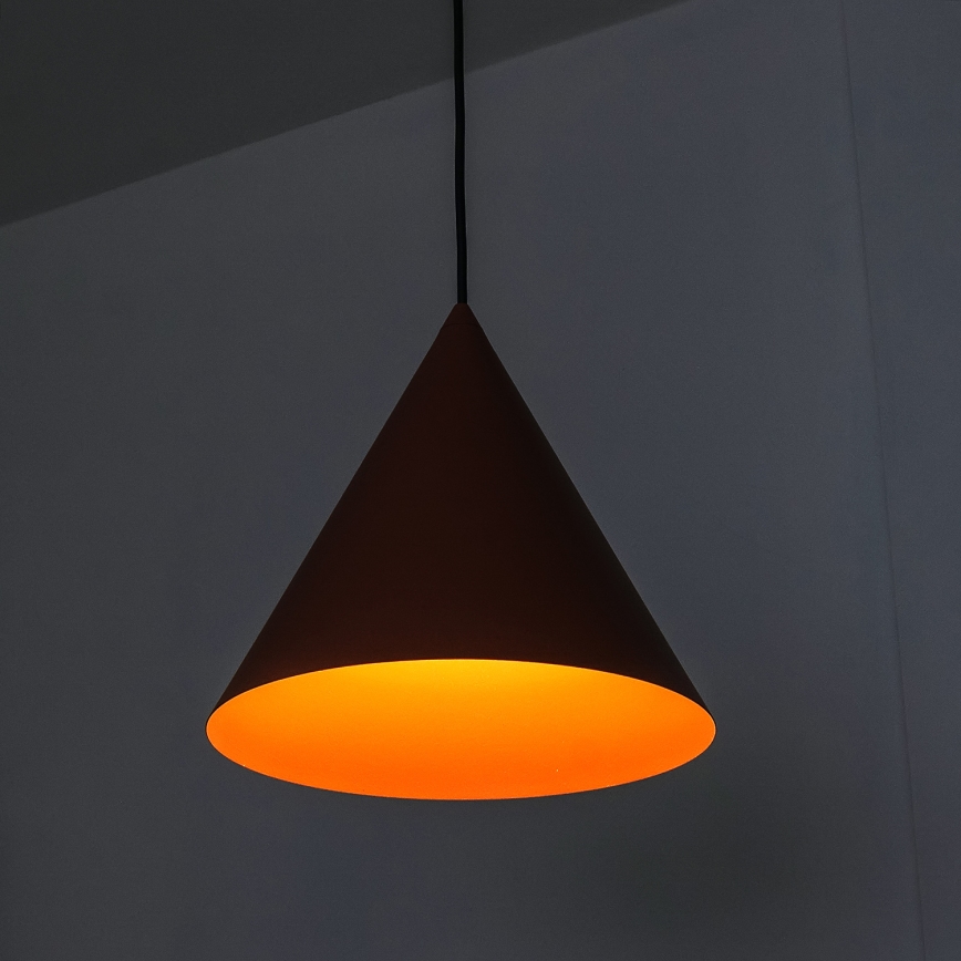 Závesné svietidlo na kábli ETNA II 1xE27/15W/230V pr. 25 cm oranžové