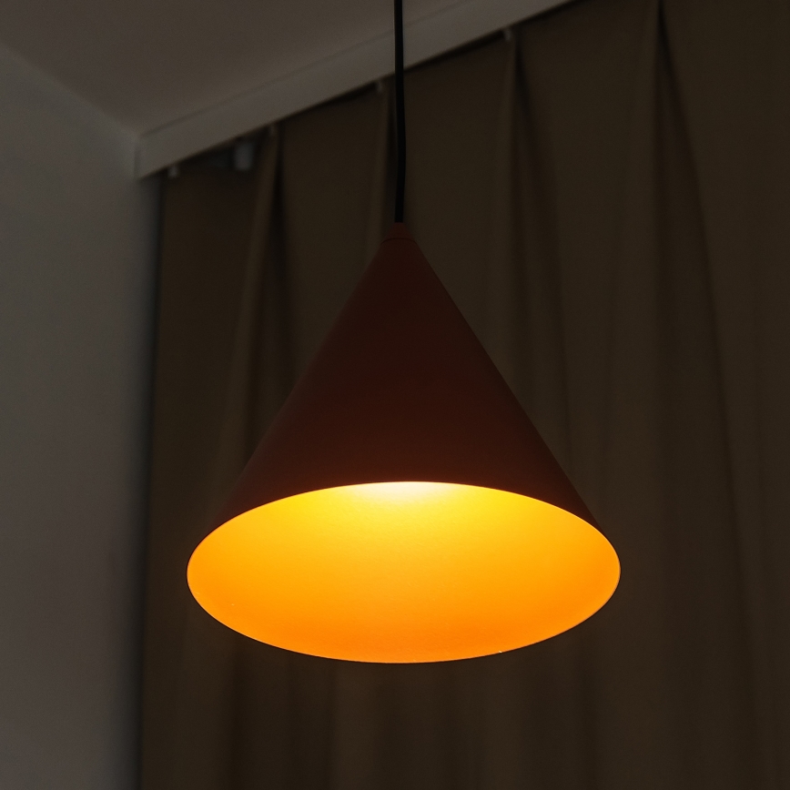 Závesné svietidlo na kábli ETNA II 1xE27/15W/230V pr. 25 cm oranžové