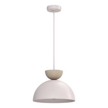 Závesné svietidlo na lane NEVIS 1xE27/15W/230V priemer 29 cm krémové