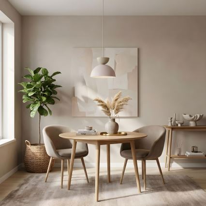 Závesné svietidlo na lane NEVIS 1xE27/15W/230V priemer 29 cm krémové