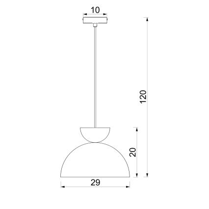 Závesné svietidlo na lane NEVIS 1xE27/15W/230V priemer 29 cm krémové