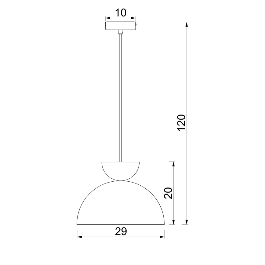 Závesné svietidlo na lane NEVIS 1xE27/15W/230V priemer 29 cm krémové