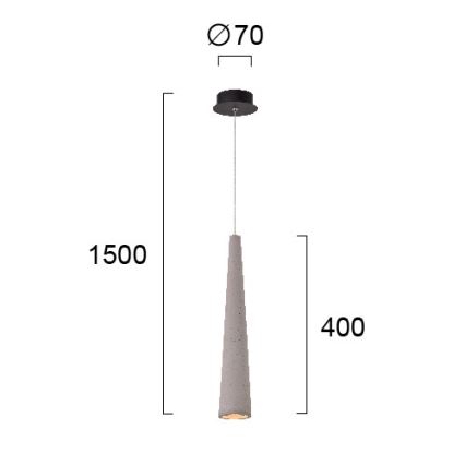 Závesné svietidlo na lanku ANISHA 1xGU10/35W/230V sivé