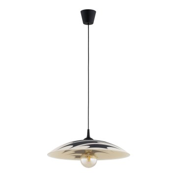 Závesné svietidlo na lanku ARMI 1xE27/15W/230V čierne/béžové