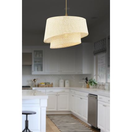 Závesné svietidlo na lanku BARETTE 1xE27/60W/230V krémové