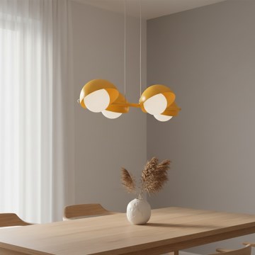 Závesné svietidlo na lanku BOOM 4xG9/8W/230V oranžové