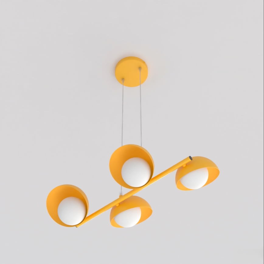 Závesné svietidlo na lanku BOOM 4xG9/8W/230V oranžové
