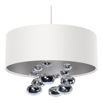 Závesné svietidlo na lanku BUBBLE 1xE27/60W/230V priemer 50 cm biele