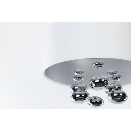 Závesné svietidlo na lanku BUBBLE 1xE27/60W/230V priemer 50 cm biele