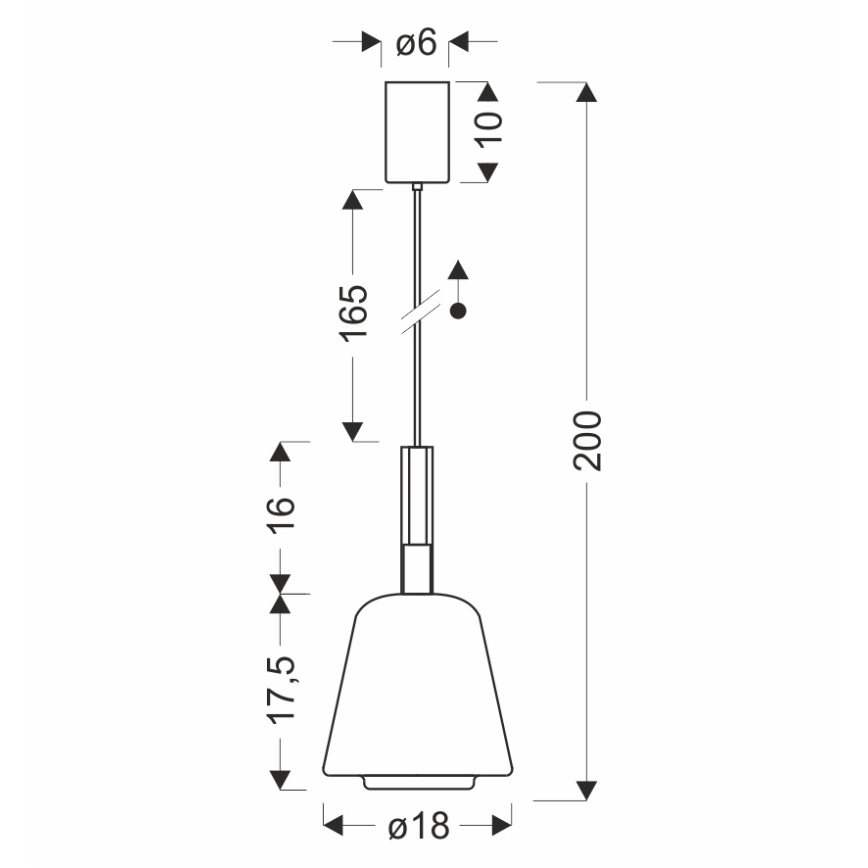 Závesné svietidlo na lanku BUENO 1xGX53/9W/230V pr. 18 cm dymovo čierne