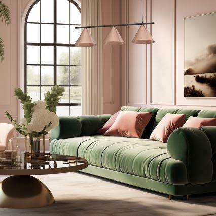 Závesné svietidlo na lanku CAPITAL 3xGX53/15W/230V ružové zlato