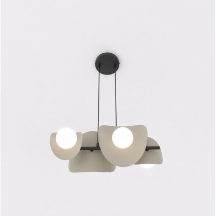 Závesné svietidlo na lanku ELEMENTI 4xG9/8W/230V béžové